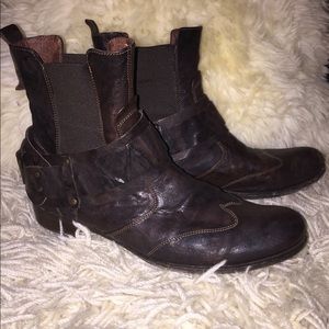 Two-Way Italian Leather Ankle Boots